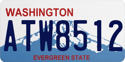 WA license plate ATW8512