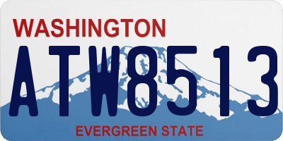 WA license plate ATW8513