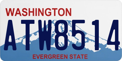 WA license plate ATW8514