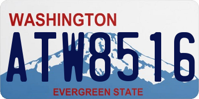 WA license plate ATW8516