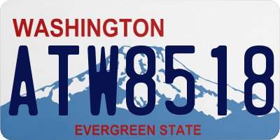 WA license plate ATW8518