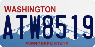WA license plate ATW8519