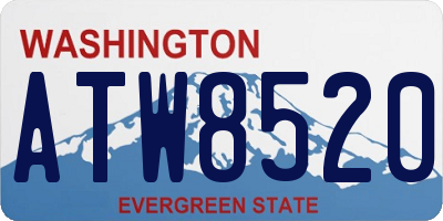 WA license plate ATW8520