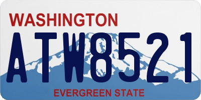 WA license plate ATW8521