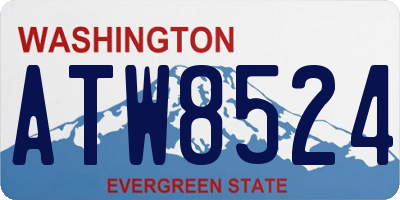 WA license plate ATW8524