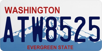 WA license plate ATW8525