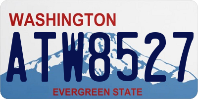 WA license plate ATW8527