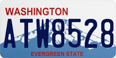 WA license plate ATW8528
