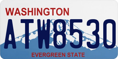 WA license plate ATW8530