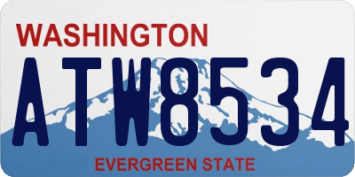 WA license plate ATW8534