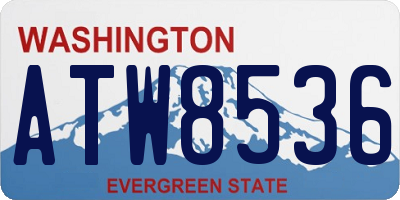 WA license plate ATW8536