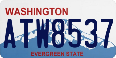WA license plate ATW8537