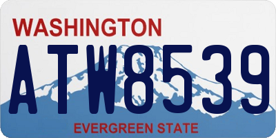 WA license plate ATW8539