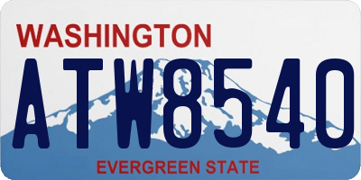 WA license plate ATW8540