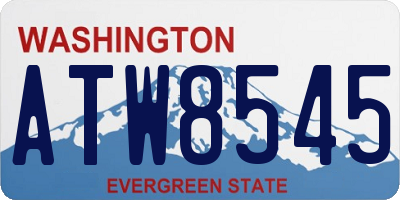 WA license plate ATW8545