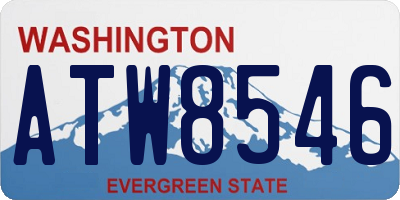 WA license plate ATW8546