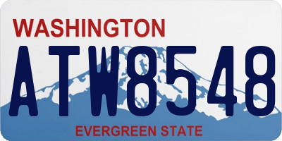 WA license plate ATW8548
