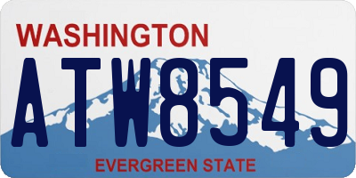 WA license plate ATW8549