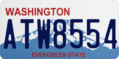 WA license plate ATW8554