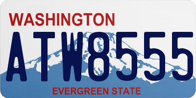 WA license plate ATW8555