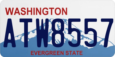 WA license plate ATW8557