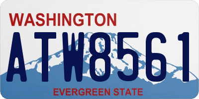 WA license plate ATW8561