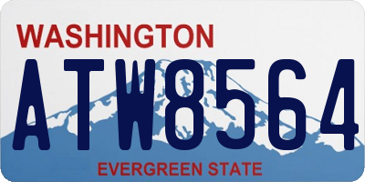 WA license plate ATW8564