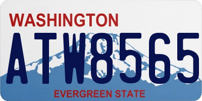 WA license plate ATW8565