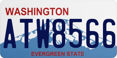 WA license plate ATW8566