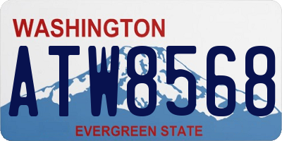 WA license plate ATW8568
