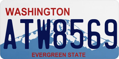 WA license plate ATW8569