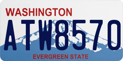WA license plate ATW8570