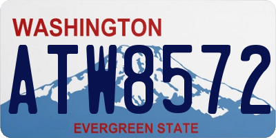WA license plate ATW8572