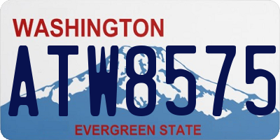 WA license plate ATW8575