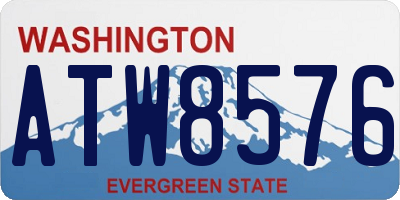 WA license plate ATW8576