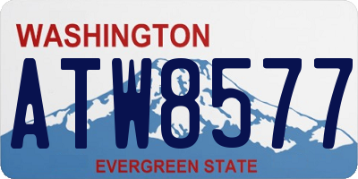 WA license plate ATW8577