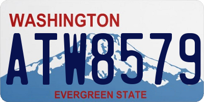 WA license plate ATW8579