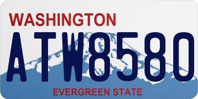 WA license plate ATW8580
