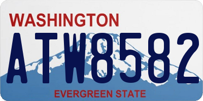 WA license plate ATW8582