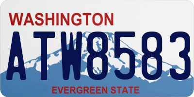 WA license plate ATW8583