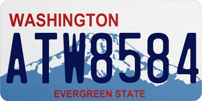 WA license plate ATW8584