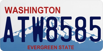 WA license plate ATW8585