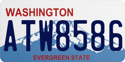 WA license plate ATW8586