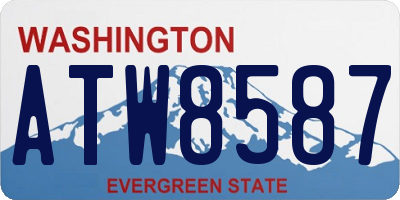 WA license plate ATW8587
