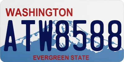 WA license plate ATW8588