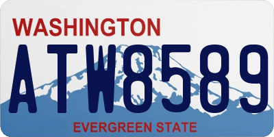 WA license plate ATW8589