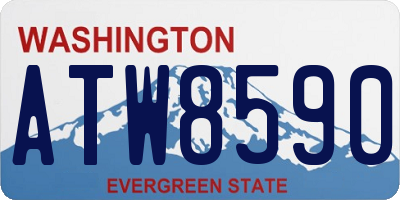 WA license plate ATW8590