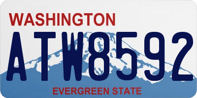 WA license plate ATW8592