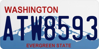 WA license plate ATW8593
