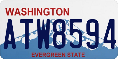 WA license plate ATW8594